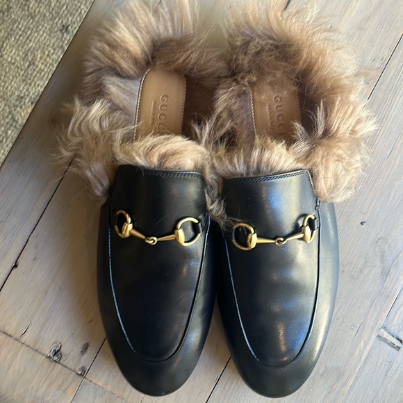Gucci PRINCETOWN Fur Mule Size 39 US 8.5-9 - Picture 2 of 14